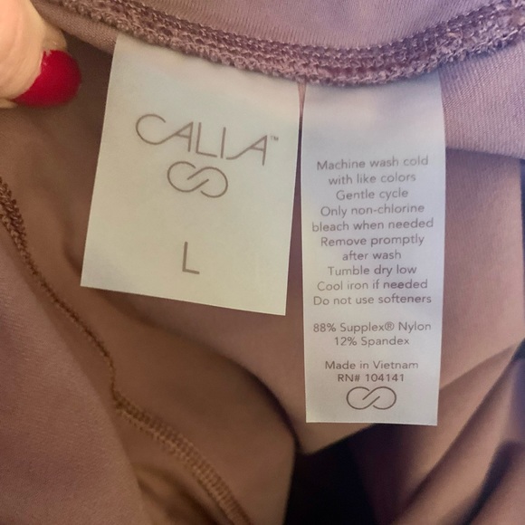 Calia Essentials Collection High-Rise Crop Flare Yoga Pants Mauve Size L - Picture 7 of 7